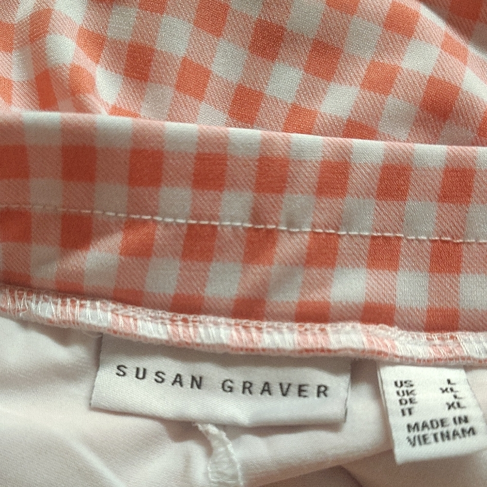 Universal Thread Orange and White Checkered Penci… - image 4